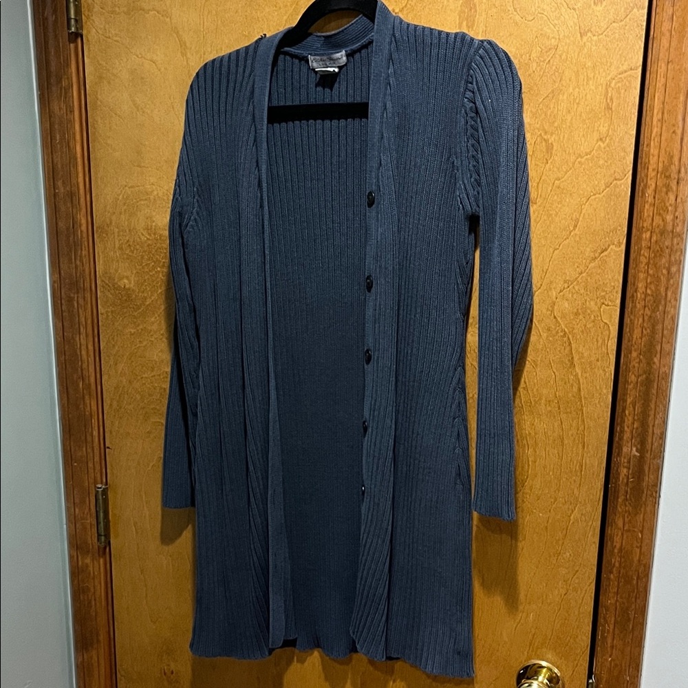 Eddie Bauer Women's Ribbed Cardigan - Dark Blue